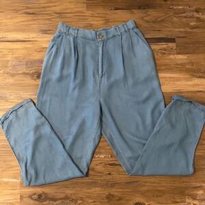 Cotton ON Chambray Pleated Front High Rise Trouser  Pants Size 8